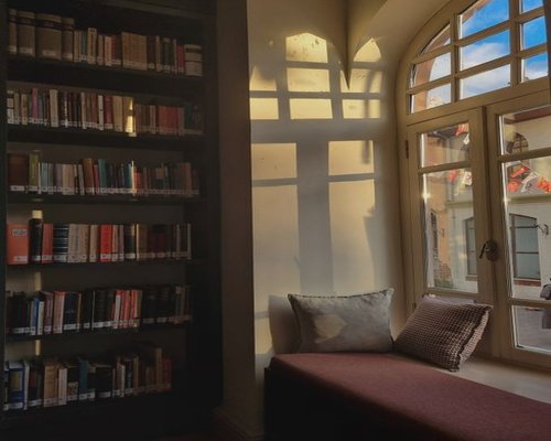 Calm reading place near a window